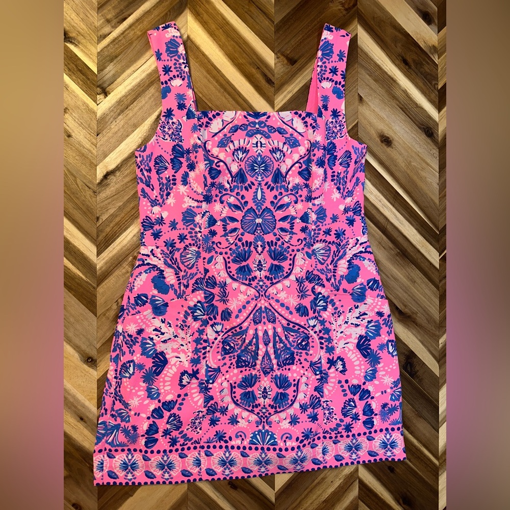 NWOT LILLY PULITZER SIZE 12 ELIN ROMPER *TURTLE TIDEPOOL* HAVANA PINK🌴